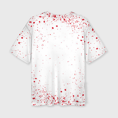 Женская футболка оверсайз Самурай в каплях крови Z / 3D-принт – фото 2