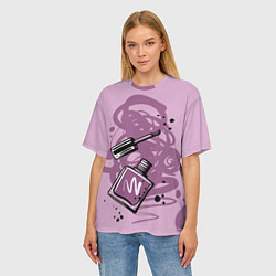 Футболка оверсайз женская Лак для ногтей, цвет: 3D-принт — фото 2
