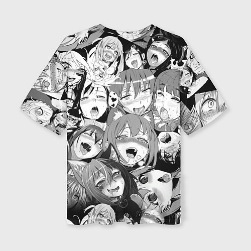 Женская футболка оверсайз ЯПОНСКАЯ АНИМАЦИЯ / 3D-принт – фото 2