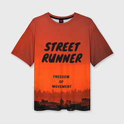 Женская футболка оверсайз Street runner