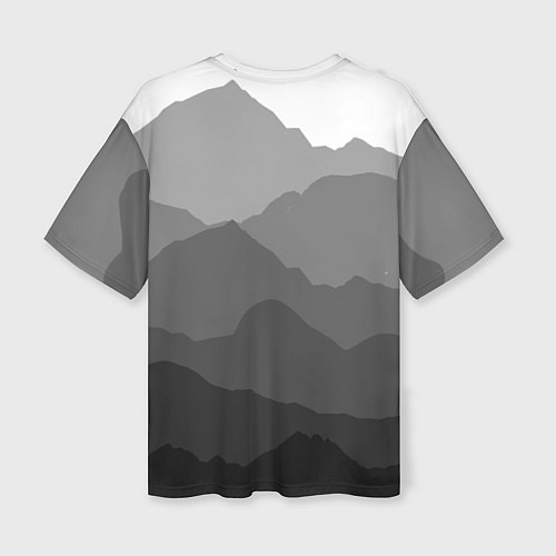 Женская футболка оверсайз Горы / 3D-принт – фото 2