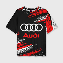 Футболка оверсайз женская AUDI, цвет: 3D-принт