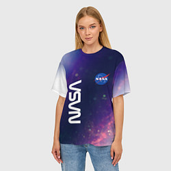 Футболка оверсайз женская NASA НАСА, цвет: 3D-принт — фото 2