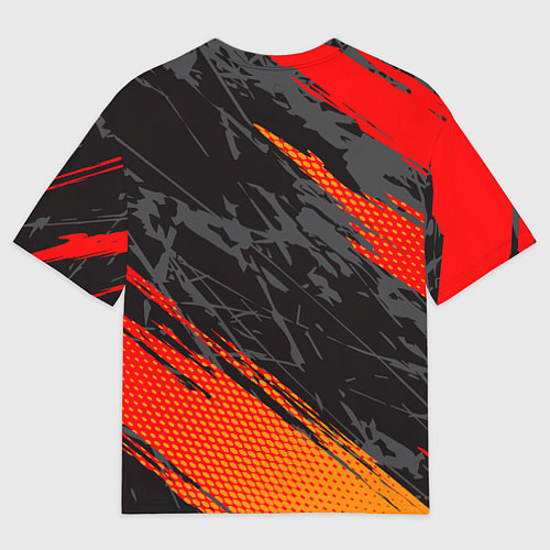 Женская футболка оверсайз Форма для мотокросса FOX / 3D-принт – фото 2