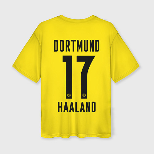 Женская футболка оверсайз HAALAND Borussia Dortmund / 3D-принт – фото 2