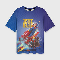 Женская футболка оверсайз Justice League