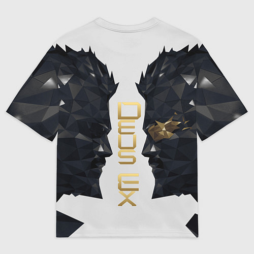 Женская футболка оверсайз Отражение Адама Дженсена Deus Ex / 3D-принт – фото 2