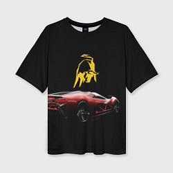 Женская футболка оверсайз Lamborghini - motorsport