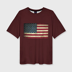 Женская футболка оверсайз USA флаг