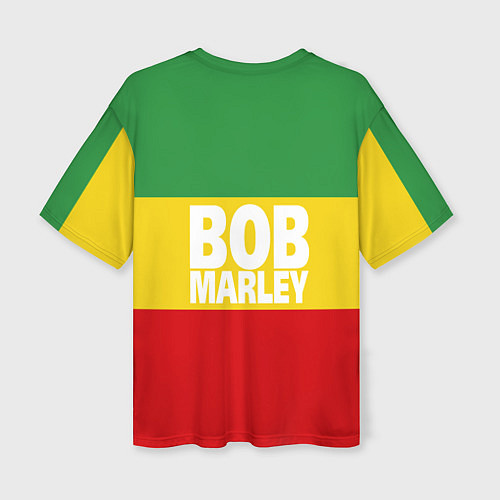 Женская футболка оверсайз Bob Marley / 3D-принт – фото 2