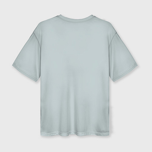 Женская футболка оверсайз Радуга v5 - голубой / 3D-принт – фото 2