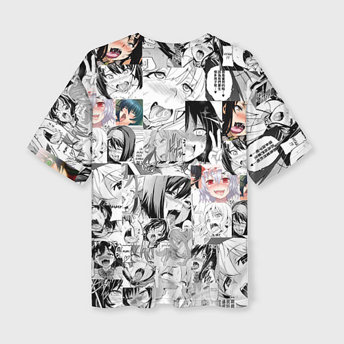 Женская футболка оверсайз Ахегао Ahegao / 3D-принт – фото 2