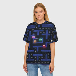 Футболка оверсайз женская Pacman, цвет: 3D-принт — фото 2