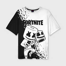 Женская футболка оверсайз FORTNITE MARSHMELLO