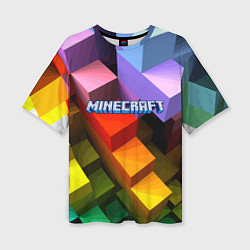 Футболка оверсайз женская Minecraft - pattern, цвет: 3D-принт
