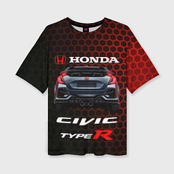 Женская футболка оверсайз Honda Civic Type R