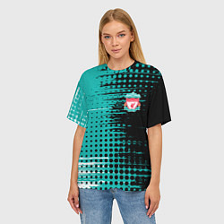 Футболка оверсайз женская Liverpool Ливерпуль, цвет: 3D-принт — фото 2