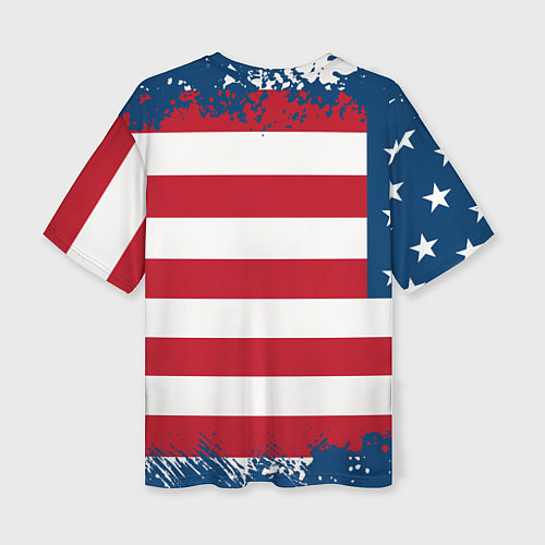 Женская футболка оверсайз Америка / 3D-принт – фото 2