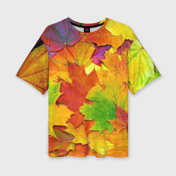 Женская футболка оверсайз Осенние листья