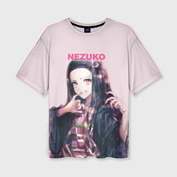 Женская футболка оверсайз Nezuko
