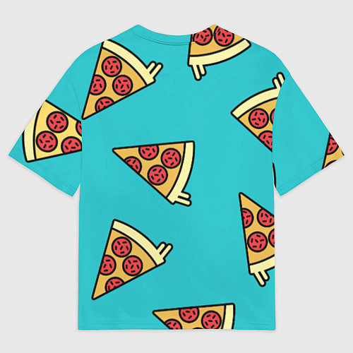 Женская футболка оверсайз Пицца / 3D-принт – фото 2