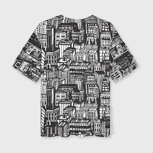 Женская футболка оверсайз Бесконечный город / 3D-принт – фото 2