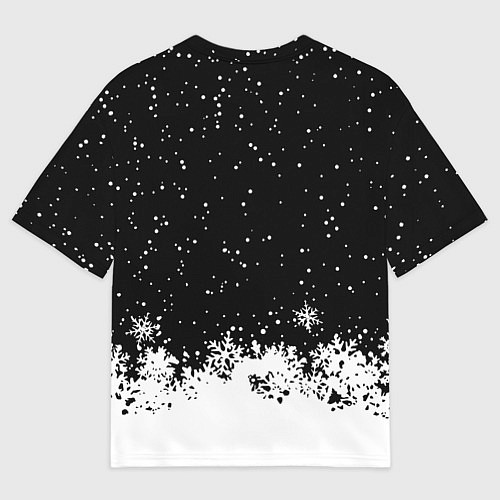 Женская футболка оверсайз Обними скорей деда Санту / 3D-принт – фото 2