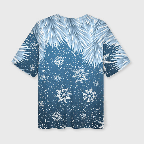 Женская футболка оверсайз Снежное Настроенние / 3D-принт – фото 2