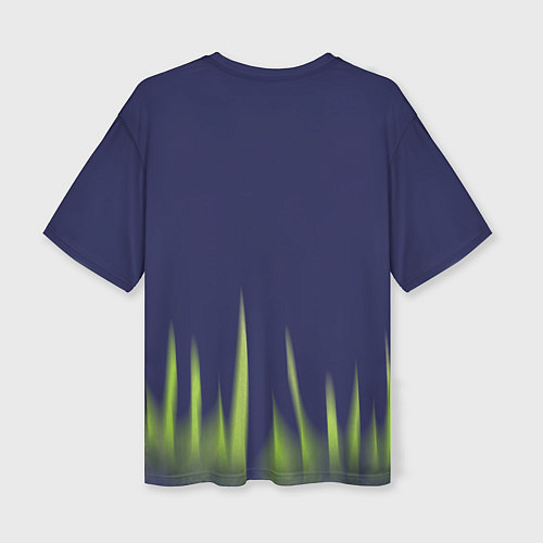 Женская футболка оверсайз Зелёная трава / 3D-принт – фото 2