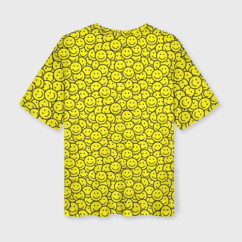 Женская футболка оверсайз Смайлики / 3D-принт – фото 2