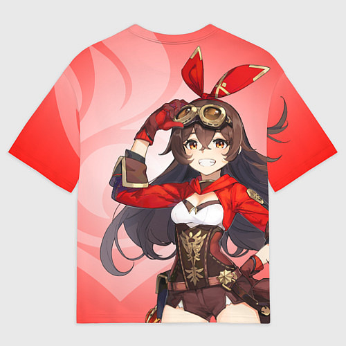 Женская футболка оверсайз GENSHIN IMPACT, ЭМБЕР, / 3D-принт – фото 2