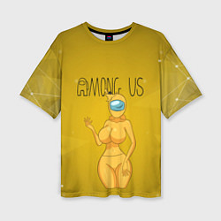Женская футболка оверсайз Among Us желтая