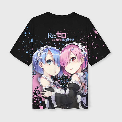 Женская футболка оверсайз Re:Zero, Рам и Рем / 3D-принт – фото 2