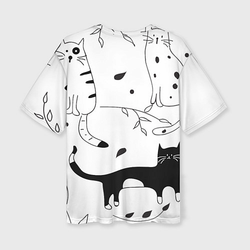 Женская футболка оверсайз Кис-Кис / 3D-принт – фото 2