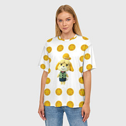 Футболка оверсайз женская Animal crossing - Isabelle, цвет: 3D-принт — фото 2