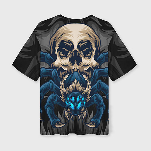Женская футболка оверсайз Демонический паук / 3D-принт – фото 2