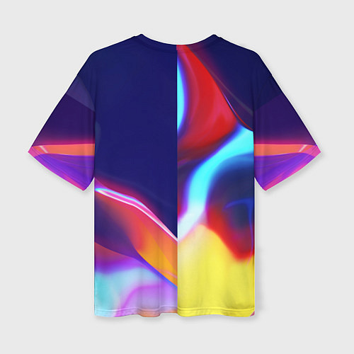 Женская футболка оверсайз Phonk Neon / 3D-принт – фото 2