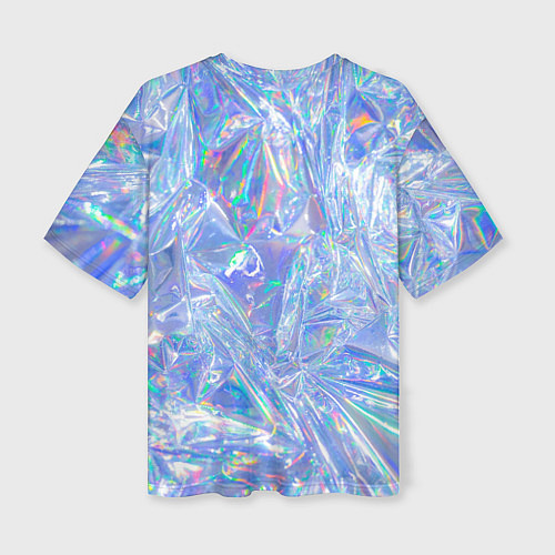 Женская футболка оверсайз 3d ice glitch / 3D-принт – фото 2