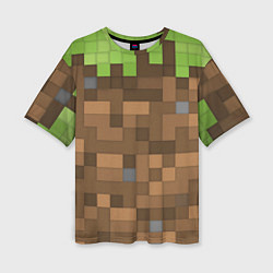 Женская футболка оверсайз Minecraft камуфляж