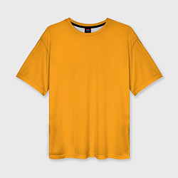 Женская футболка оверсайз Цвет Шафран без рисунка