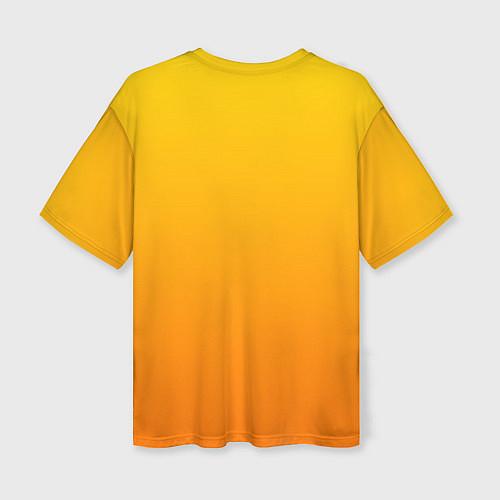 Женская футболка оверсайз Оранжевый градиент / 3D-принт – фото 2