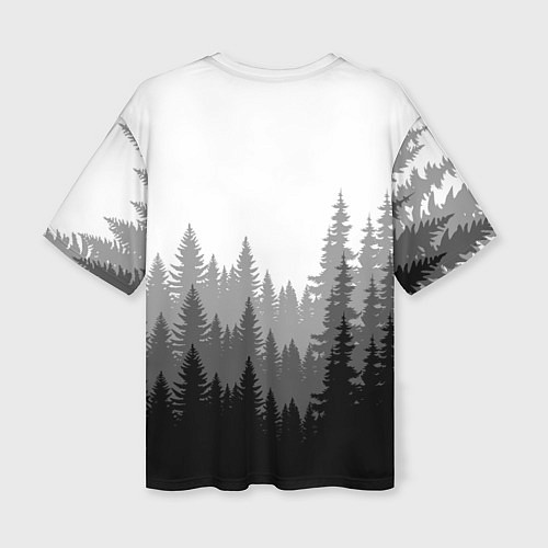 Женская футболка оверсайз Темный Лес / 3D-принт – фото 2