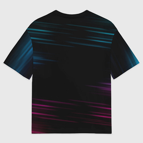 Женская футболка оверсайз Cyberpunk 2077 NIGHT CITY / 3D-принт – фото 2