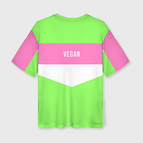 Женская футболка оверсайз Eat pussy Its vegan / 3D-принт – фото 2