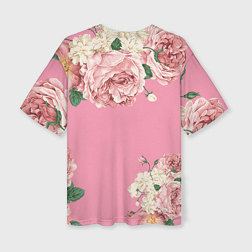 Женская футболка оверсайз Лана дел рей в цветах / 3D-принт – фото 2