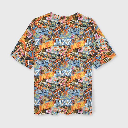 Женская футболка оверсайз Jazz / 3D-принт – фото 2