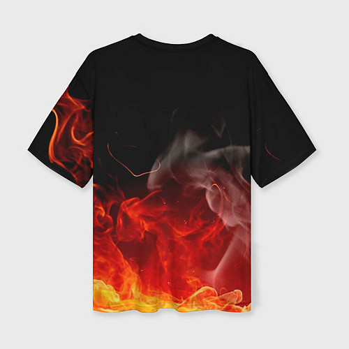 Женская футболка оверсайз Огненый Канеки Кен / 3D-принт – фото 2