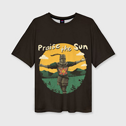 Женская футболка оверсайз Восхваляя солнце