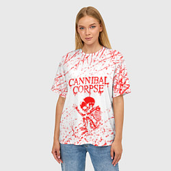 Футболка оверсайз женская Cannibal corpse, цвет: 3D-принт — фото 2