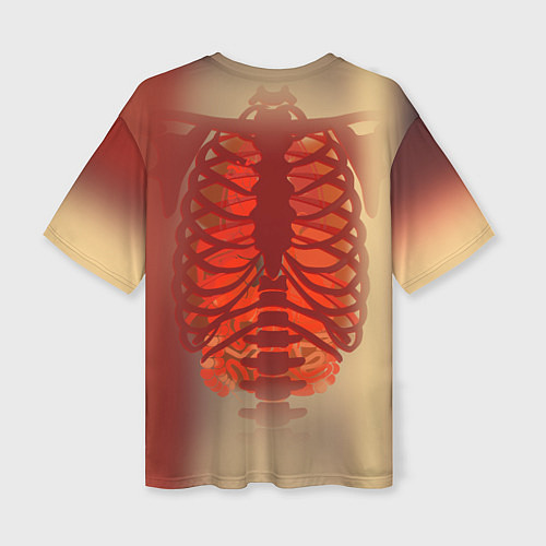Женская футболка оверсайз Cs:go X-Ray Style Рентген / 3D-принт – фото 2